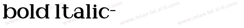 bold ltalic字体转换